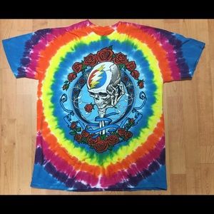 Grateful Dead Never Dead Men’s Tie Dye Shirt